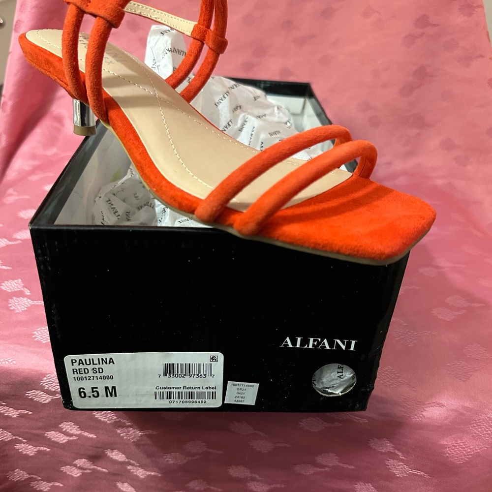 Alfani Red Strappy Heels